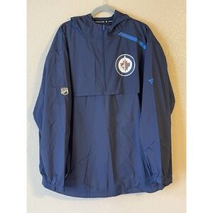 Men's 2XL NWOT‎ Winnipeg Jets Fanatics Authentic Rinkside Anorak 1/4 Zip Jacket